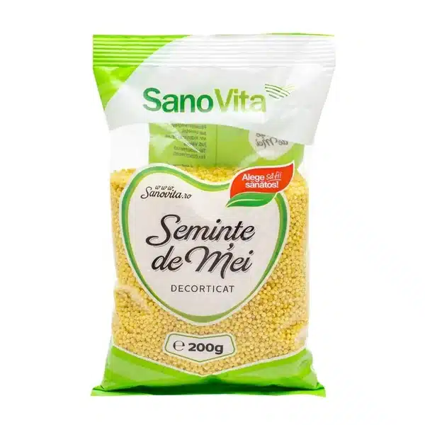 Semințe de mei decorticat, 200 g, Sanovita seminte-mei-sanovita