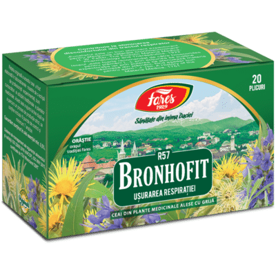 Ceai Bronhofit R57, ușurarea respirației, 20 plicuri, Fares