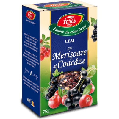 Ceai cu merișoare și coacăze, 75 g, Fares
