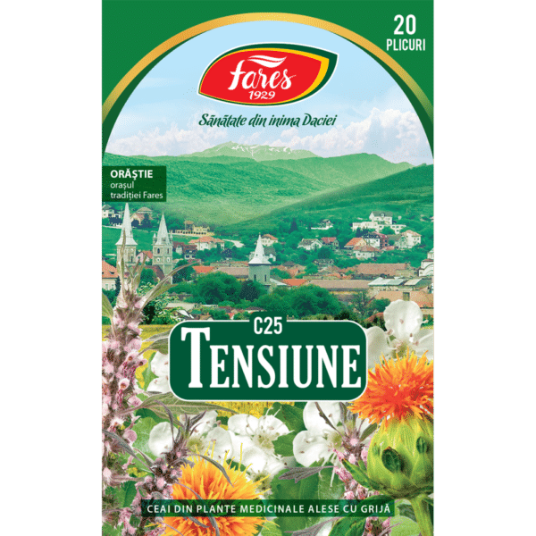 Ceai pentru tensiune C25, 20 plicuri, Fares Ceai pentru tensiune C25, 20 plicuri, Fares – imagine 6