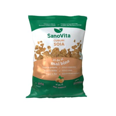 Cuburi de soia vegetale, 100 g, Sanovita