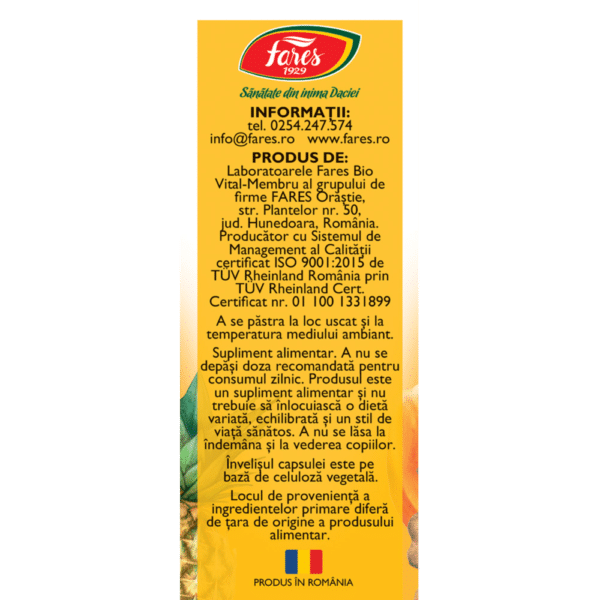 Digestie ușoară D57, 30 capsule, Fares Digestie ușoară D57, 30 capsule, Fares – imagine 3