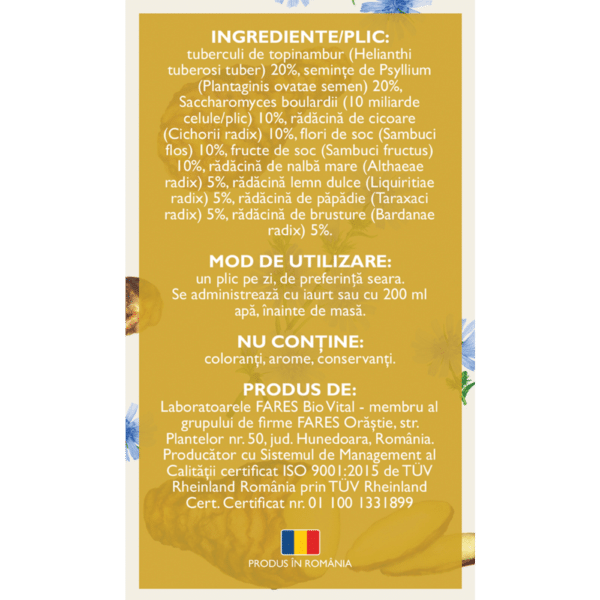 Laxativ cu fibre D155, 15 plicuri, Fares – imagine 2