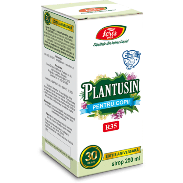 Plantusin pentru copii R35, sirop cu fructoză, 250 ml, Fares – imagine 2