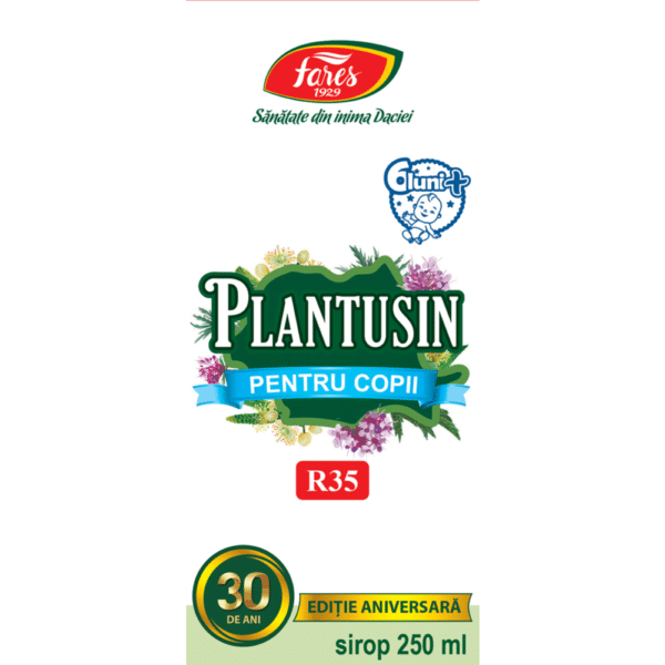 Plantusin pentru copii R35, sirop cu fructoză, 250 ml, Fares – imagine 6