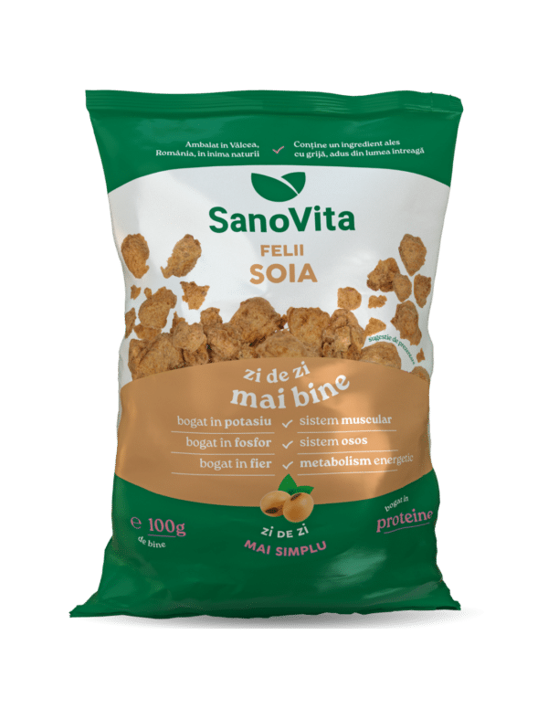 Felii texturate din soia, 100 g, Sanovita
