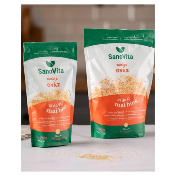 Tărâțe de ovăz, 500 gr, Sanovita Tărâțe de ovăz, 500 gr, Sanovita