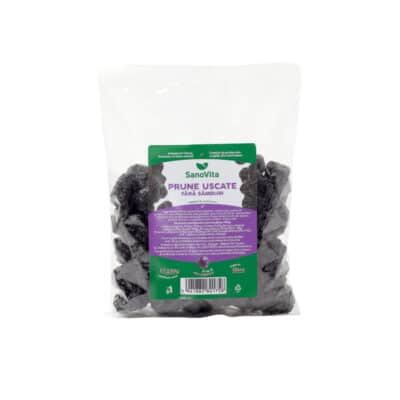 Prune uscate fără sâmburi, 250 g, Sanovita Prune uscate fără sâmburi, 250 g, Sanovita