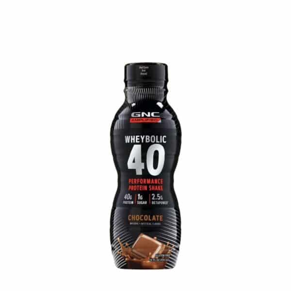 GNC AMP Wheybolic 40, Shake Proteic RTD cu Aroma de Ciocolata, 414 ml