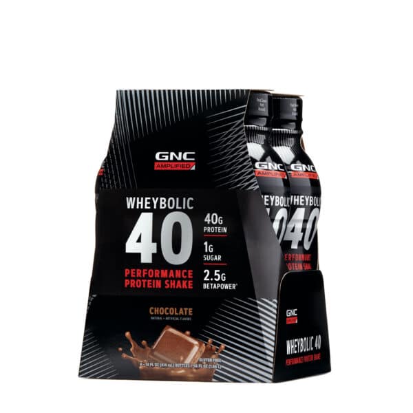 GNC AMP Wheybolic 40, Shake Proteic RTD cu Aroma de Ciocolata, 414 ml