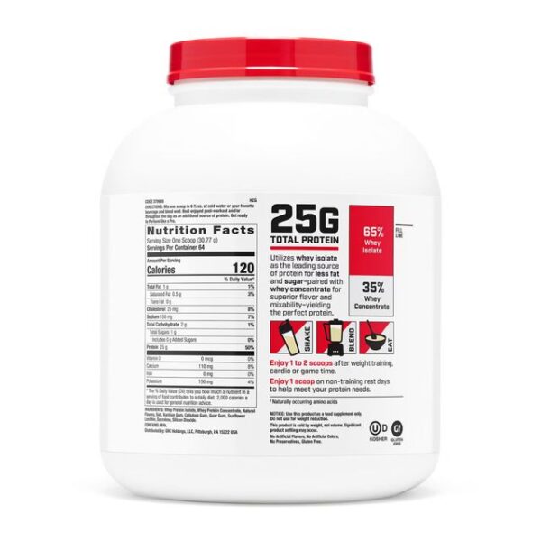 Gnc Pro Performance 100% Whey, Proteina Din Zer Cu Aroma De Vanilie, Testata Antidoping, 1969 G