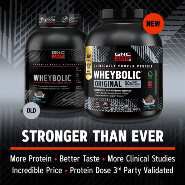 Gnc Amp Wheybolic, Proteina Din Zer, Cu Aroma De Biscuiti Si Crema, 1656,5 g