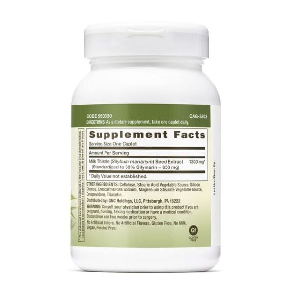 Herbal Plus Milk Thistle 1300 Mg, 60 comprimate, GNC