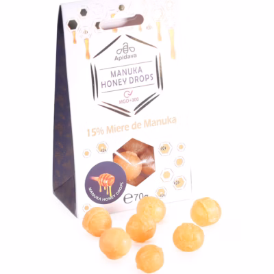 Dropsuri cu miere de manuka, Apidava, 70 g