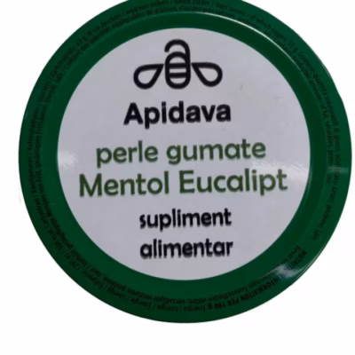 Perle gumate cu mentol și eucalipt, 50 g, Apidava