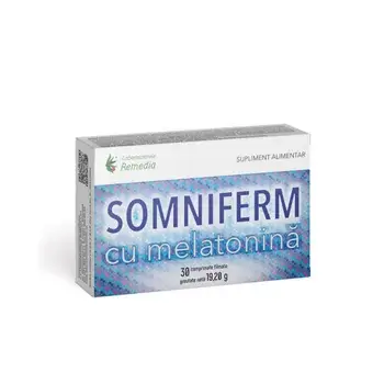 Somniferm cu melatonină, 30 comprimate, Laboratoarele Remedia