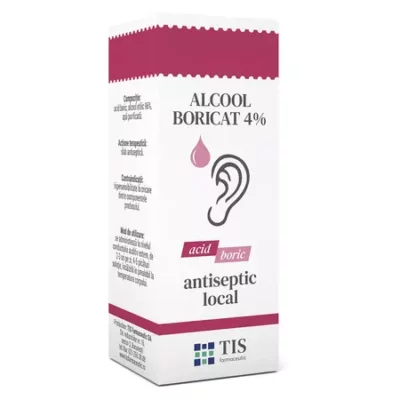 Alcool boricat 4%, 15 ml, Tis Farmaceutic