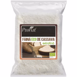 Făină BIO de cassava extra-fină (tapioca/manioc), 1 kg, Pronat