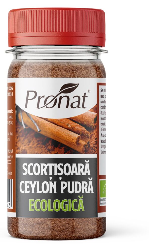 Scorțișoară Ceylon pudră BIO, 40 g, Pronat