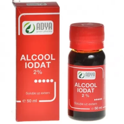 Alcool Iodat 2%, 50ml, Adya Green Pharma