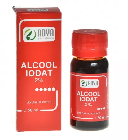 Alcool Iodat 2%, 50ml, Adya Green Pharma