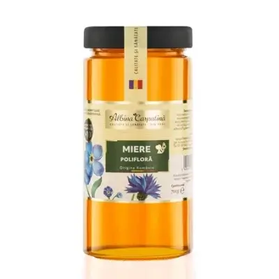 Miere polifloră, 700 g, Albina Carpatină