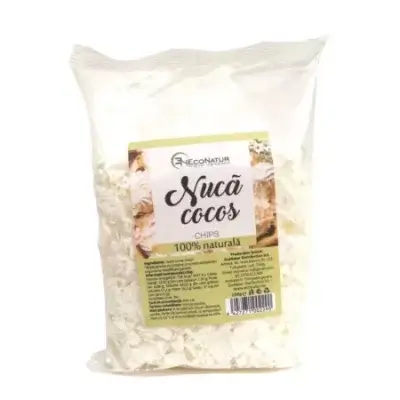 Nucă de cocos chips, 150 g, EcoNatur
