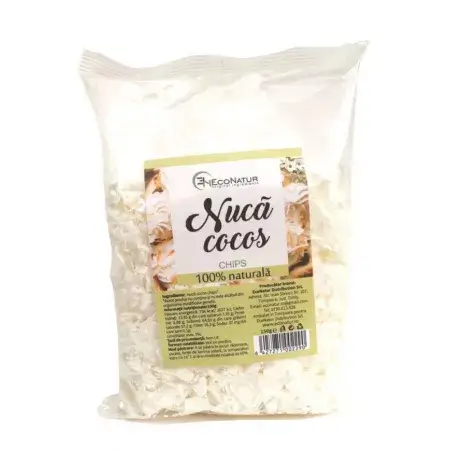 Nucă de cocos chips, 150 g, EcoNatur