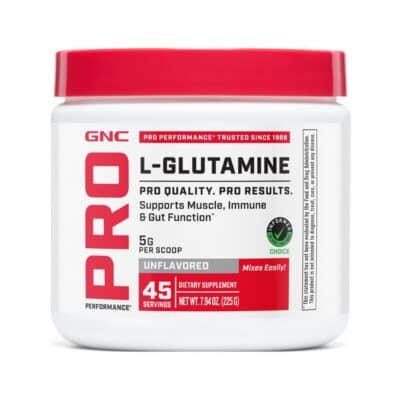 Gnc Pro Performance Micronized L-glutamine 5000 Mg, L-glutamina Micronizata Pudra Fara Aroma, 225 G