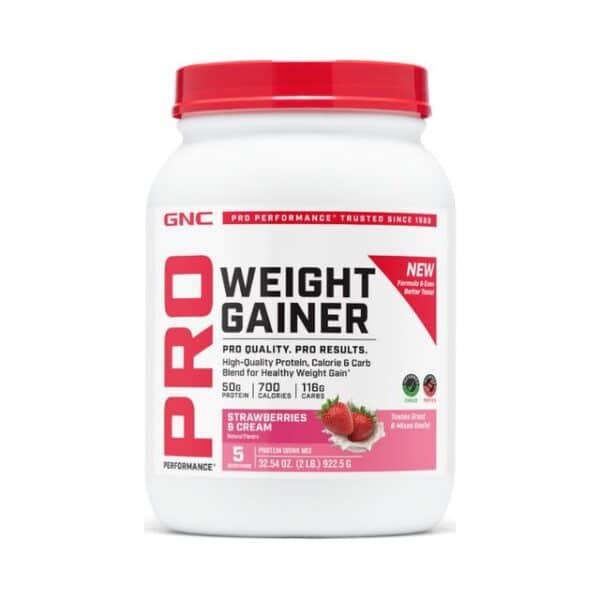 Gnc Pro Performance Weight Gainer, Formula Proteica Pentru Crestere In Greutate, Cu Aroma De Capsuni, Testata Antidoping, 922.5 G
