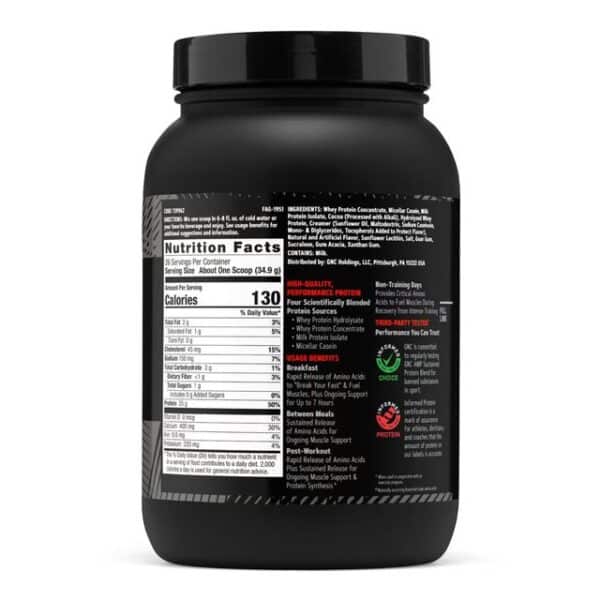 739962-1 Gnc Amp Sustained Protein Blend, Amestec Proteic, Cu Aroma De Milkshake De Ciocolata, 907.4 g