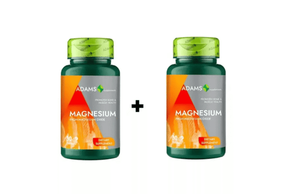 Pachet Magneziu 375mg, 2*30 comprimate, Adams Supplements