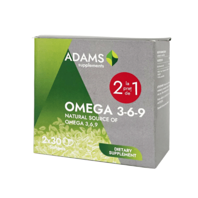 Pachet Omega 3-6-9, 2*30 capsule, Adams Supplements