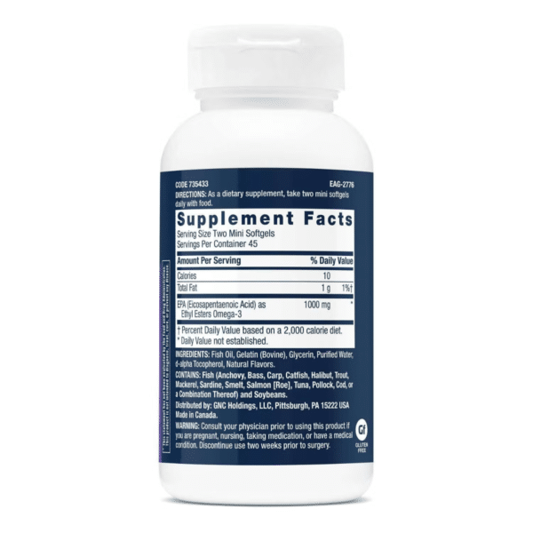 Gnc Triple Strength Epa 1000mg Mini, 90 Cps