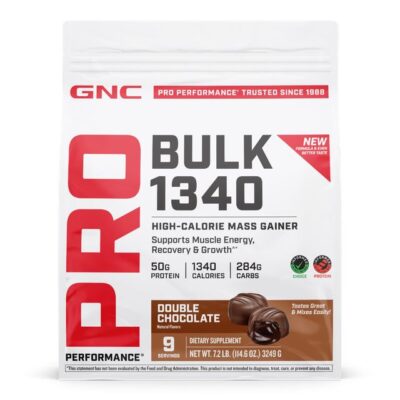 Gnc Pro Performance Bulk 1340, Formula Proteica Pentru Crestere In Greutate, Cu Aroma De Ciocolata, Testata Antidoping, 3249 g