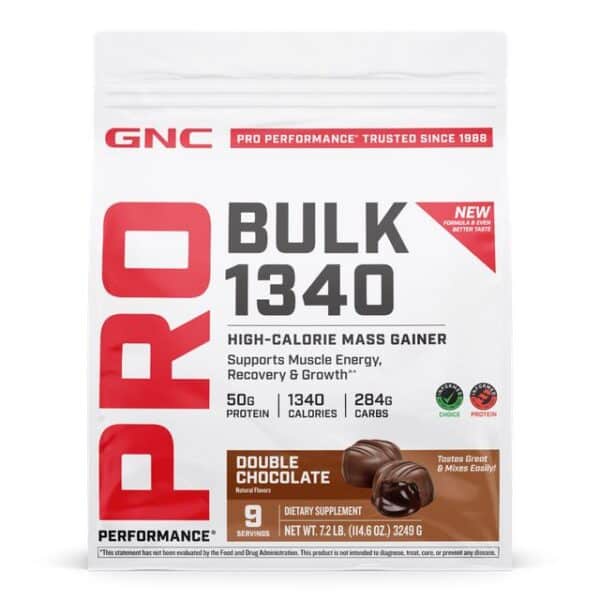 Gnc Pro Performance Bulk 1340, Formula Proteica Pentru Crestere In Greutate, Cu Aroma De Ciocolata, Testata Antidoping, 3249 g