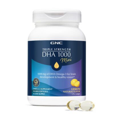 Triple Strength Dha 1000 Mini, cu aroma naturala de lamaie, 90 Cps, GNC