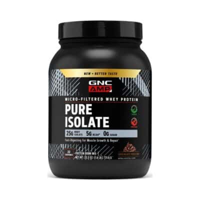 Gnc Amp Pure Isolate, Proteina Izolata Din Zer Cu Aroma De Inghetata De Ciocolata, 721.6 g