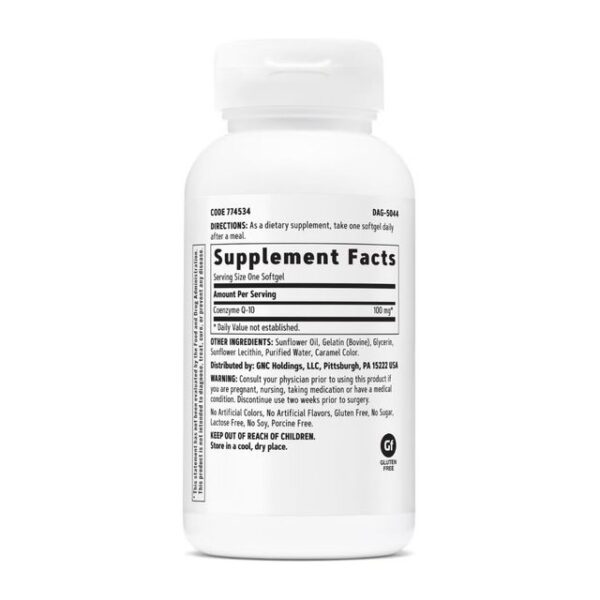 774534-1 Gnc Coenzima Q-10 Naturala 100 Mg, 120 Cps