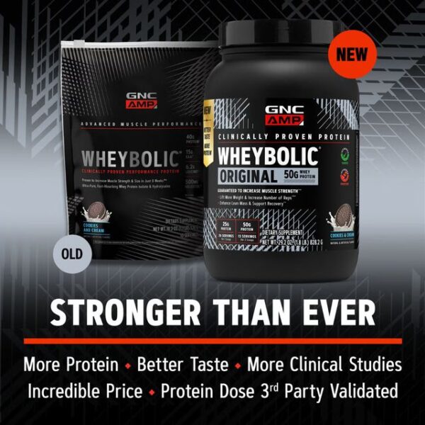 450062-1 Gnc Amp Wheybolic, Proteina Din Zer, Cu Aroma De Biscuiti Cu Crema, 828,2 g