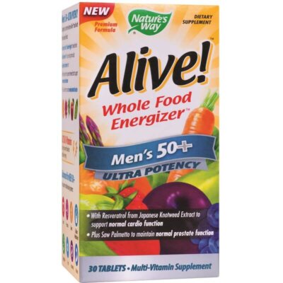 Alive Men's 50+ Ultra, 30 de tablete filmate, Natures Way