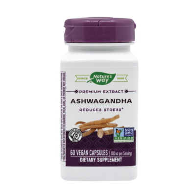 Ashwagandha SE, 500 mg, 60 capsule vegetariene, Natures Way