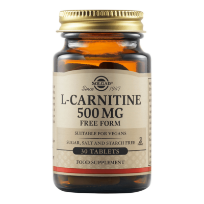L-Carnitină, 500 mg, 30 comprimate, Solgar