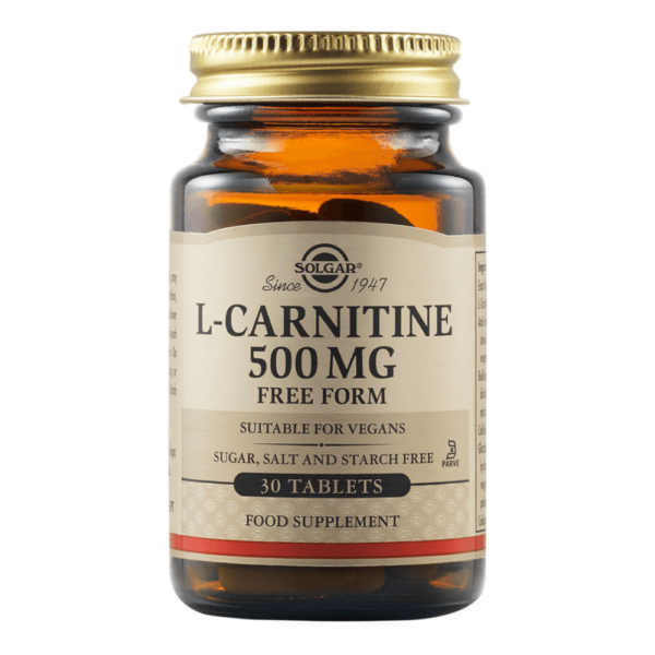 L-Carnitină, 500 mg, 30 comprimate, Solgar