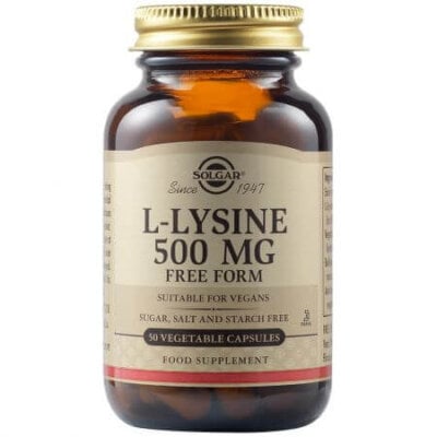 L-lizină, 500 mg, 50 capsule, Solgar