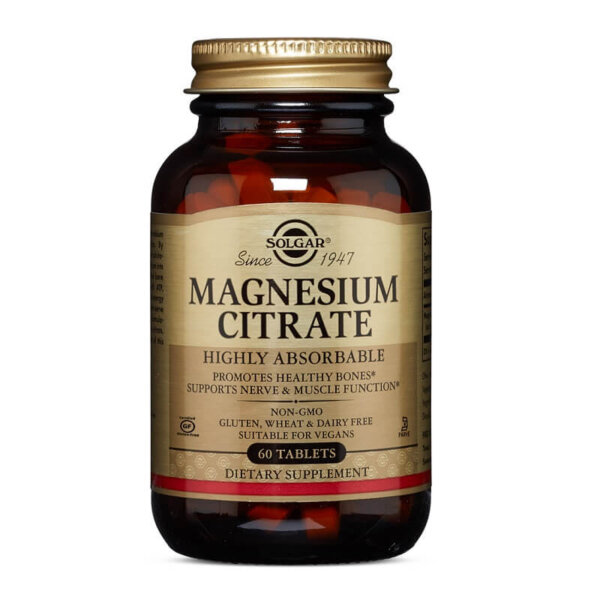 Citrat de magneziu 200 mg, 60 comprimate, Solgar
