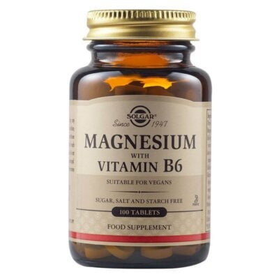 Magneziu cu vitamina B6, 100 comprimate, Solgar