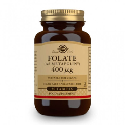 Acid folic Folate 400 μg, 50 comprimate, Solgar