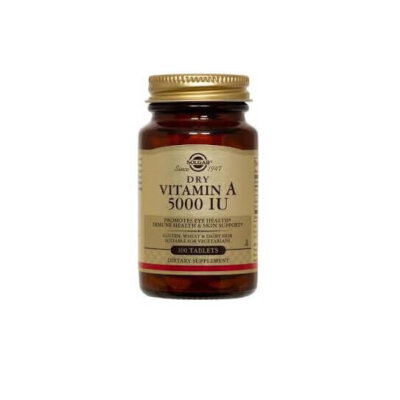 Vitamina A Dry 5000 UI, 100 tablete, Solgar