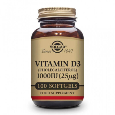 Vitamina D3 1000 UI, 100 capsule, Solgar